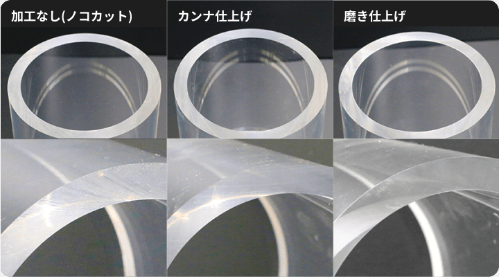 切断面仕上げ 種類の説明