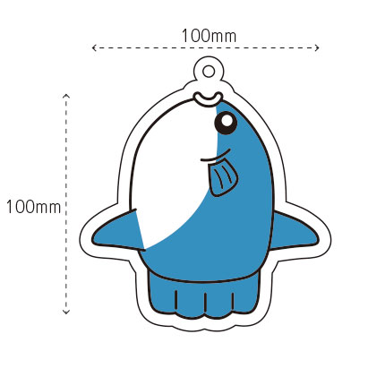 オリジナルキーホルダー　印刷部分100ｍｍ×100mm以内