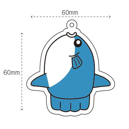 オリジナルキーホルダー　印刷部分60ｍｍ×60mm以内