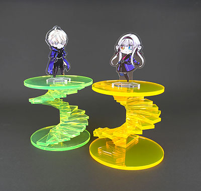 【規格】アクリル_スパイラル展示台(外寸)板厚5mm